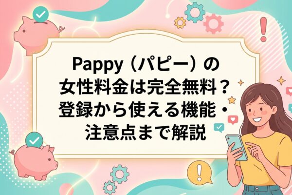 Pappy（パピー）の女性料金は完全無料？登録から使える機能・注意点まで解説
