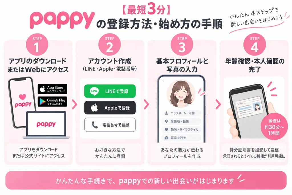 【最短3分】pappy(パッピー)の登録方法・始め方の手順