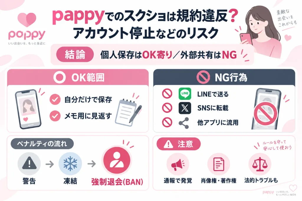 pappyでのスクショは規約違反?アカウント停止などのリスク