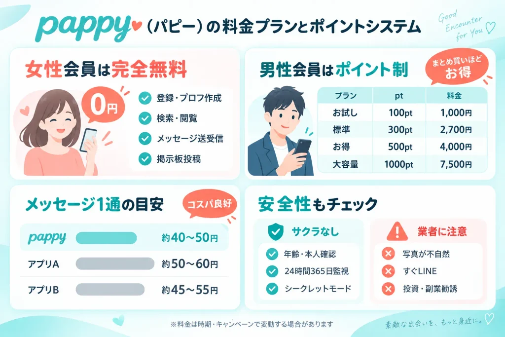 pappy(パピー)の料金プランとポイントシステム