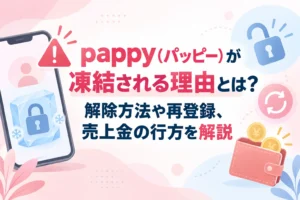 pappy（パッピー）が凍結される理由とは？解除方法や再登録、売上金の行方を解説